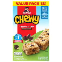 Quaker Granola Bars, Chocolate Chip, Chewy - 15.2 Ounce