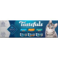 Blue Buffalo Food for Cats, Chicken Entrees, Turkey and Chicken Entrees, Ocean Fish and Tuna Entrees, Pate, For Adult, Variety Pack - 12 Each