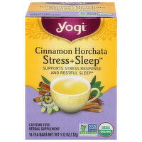 Yogi Caffeine Free Tea Bags Stress + Sleep Cinnamon Horchata Tea - 16 Each