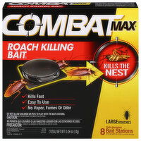 Combat Bait Stations, Roach Killing, 8 Each