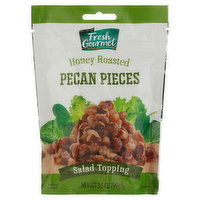 Fresh Gourmet Salad Topping, Pecan Pieces, Honey Roasted, 3.5 Ounce