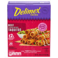 Delimex Taquitos, Beef, Mexican Street Style - 20 Each