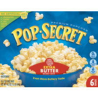 POP SECRET Premium Popcorn, Extra Butter - 6 Each