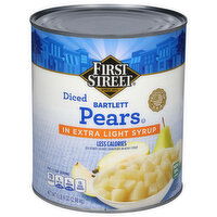 First Street Diced Bartlett Pears in Extra Light Syrup