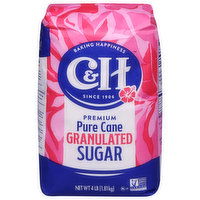 C&H Sugar, Granulated, Pure Cane, Premium, 4 Pound