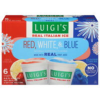 Luigi's & Blue White Red Real Italian Ice - 6 Each
