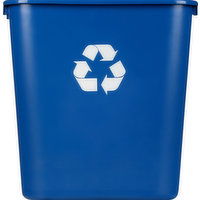 First Street Waste Basket, 28 Quart, Blue, 1 Each