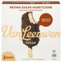 Van Leeuwen Frozen Dessert, Non-Dairy, Brown Sugar Honeycomb - 3 Each