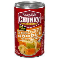 Campbell's Soup, Classic Chicken Noodle with White Meat Chicken, 18.6 Ounce