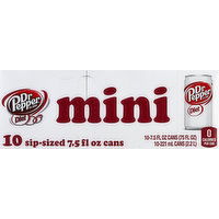 Dr Pepper Soda, Diet, Sip-Sized Cans - 10 Each