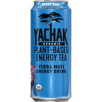 Yachak Energy Drink, Organic, Berry Blue, Yerba Mate - 16 Fluid ounce