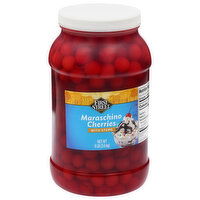 First Street Maraschino Cherries with Stems - 8 Pound