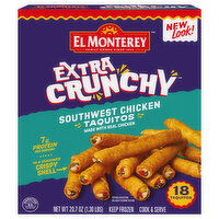 El Monterey Extra Crunchy Southwest Chicken Taquitos - 18 Each