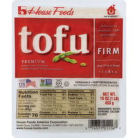 House Foods Tofu, Premium, Firm - 16 Ounce