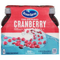 Ocean Spray Juice Cocktail, Cranberry, The Original - 6 Each