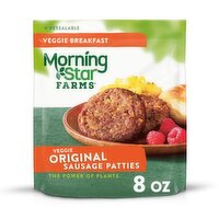 MorningStar Farms Meatless Sausage Patties, Original - 8 Ounce