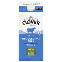 Clover Sonoma Milk, 2% Reduced Fat