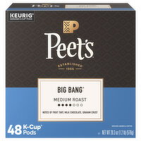 Peet's K-Cup Pods Ground Medium Roast Big Bang Coffee - 48 Each