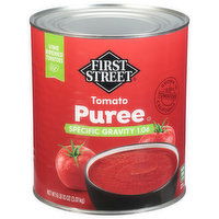 First Street Tomato Puree, Specific Gravity 1.06, 106 Ounce