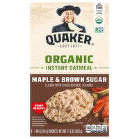 Quaker Organic Instant Maple & Brown Sugar Instant Oatmeal