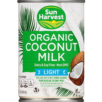 Sun Harvest Coconut Milk, Organic, Light, 13.5 Ounce