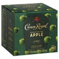 Crown Royal Whisky Cocktail, Washington Apple, 4 Pack - 4 Each