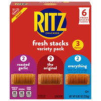 Ritz Fresh Stacks Roasted Garlic/The Original/Everything Crackers Variety Pack - 6 Each