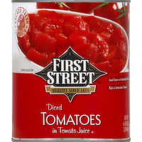 First Street Tomatoes, in Tomato Juice, Diced, 102 Ounce