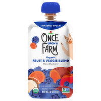 Once Upon a Farm Fruit & Veggie Blend, Organic, Mama Blueberry - 3.2 Ounce