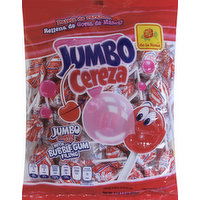 De La Rosa Cherry Pop, with Bubble Gum Filling, Jumbo, 50 Each