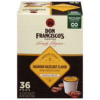 Don Francisco's Coffee, Medium Roast, Hawaiian Hazelnut Flavor, Pods - 36 Each