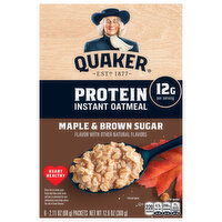 Quaker Protein Maple & Brown Sugar Instant Oatmeal - 6 Each