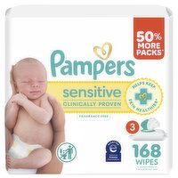Pampers Baby Wipes Pampers Sensitive - 168 Each