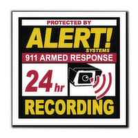 Alert 24hr Recording Decals 3 ct - 3 Each