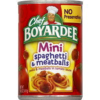 Chef Boyardee Spaghetti & Meatballs, Mini, 14.5 Ounce