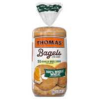 Thomas' Bagels, 100% Whole Wheat, Pre-Sliced - 6 Each