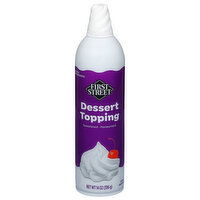 First Street Dessert Topping, Non-Dairy, Sweetened, 14 Ounce