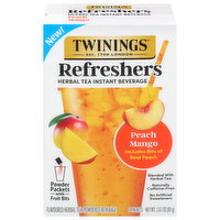 Twinings Refreshers Instant Beverage Peach Mango Herbal Tea - 5 Each