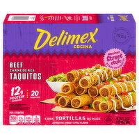 Delimex Mexican Street Style Beef Taquitos - 20 Each