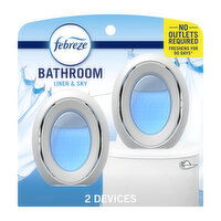 Febreze Bathroom Air Freshener, Odor-Fighting, Linen & Sky - 0.5 Ounce