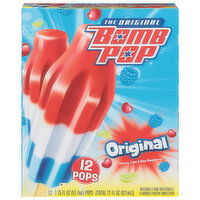 Bomb Pop Pops, Cherry/Lime/Blueberry, Original, 12 Each