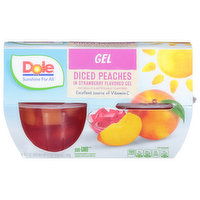 Dole Diced Peaches, in Strawberry Flavored Gel, Gel, 17.2 Ounce