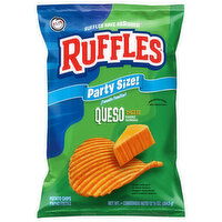 Ruffles Queso Cheese Flavored Potato Chips Party Size - 12.5 Ounce