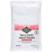 First Street Hand Towels, Terry Cloth - 6 Each