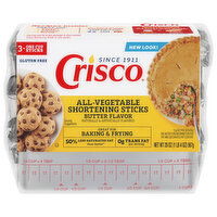 Crisco Shortening Sticks, All-Vegetable, Butter Flavor - 20 Ounce