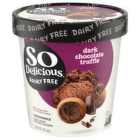 So Delicious Dairy Free Non-Dairy Cashewmilk Dark Chocolate Truffle Frozen Dessert - 1 Pint