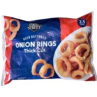 First Street Beer Battered Thick Cut Onion Rings - 2.5 Pound