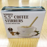 Poly King  5.5 inch Wooden Coffee Stirrers - 500 Each