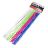 Chef Craft Reusable Straws W/Cleaning Brush - 8 Each