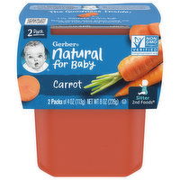 Gerber Carrot, Sitter 2nd Foods, 2 Pack, 8 Ounce